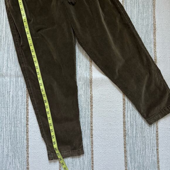 Free People Margate Dried Rosemary Green Corduroy Slouchy High Rise Pants XS - Picture 6 of 12